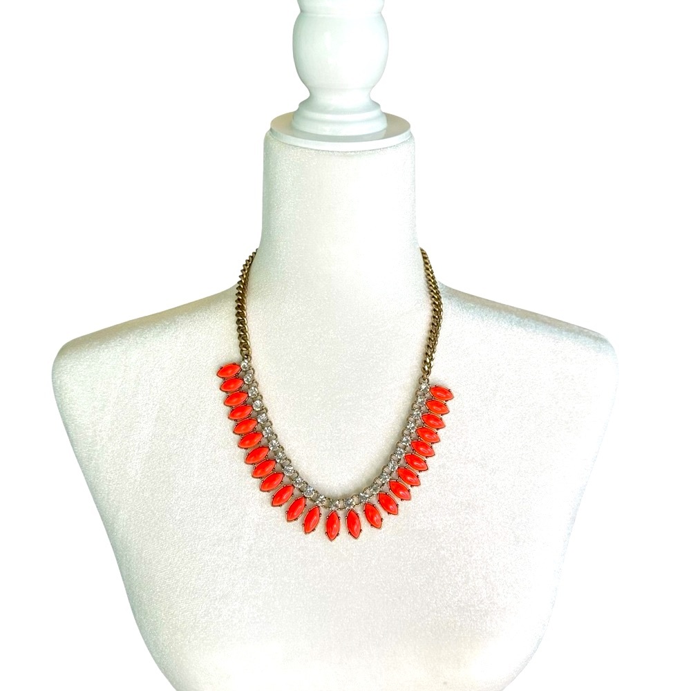 J. Crew Coral and Gold Necklace - Picture 5 of 9